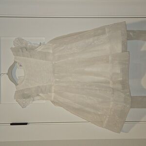 White organza butterfly wings dress